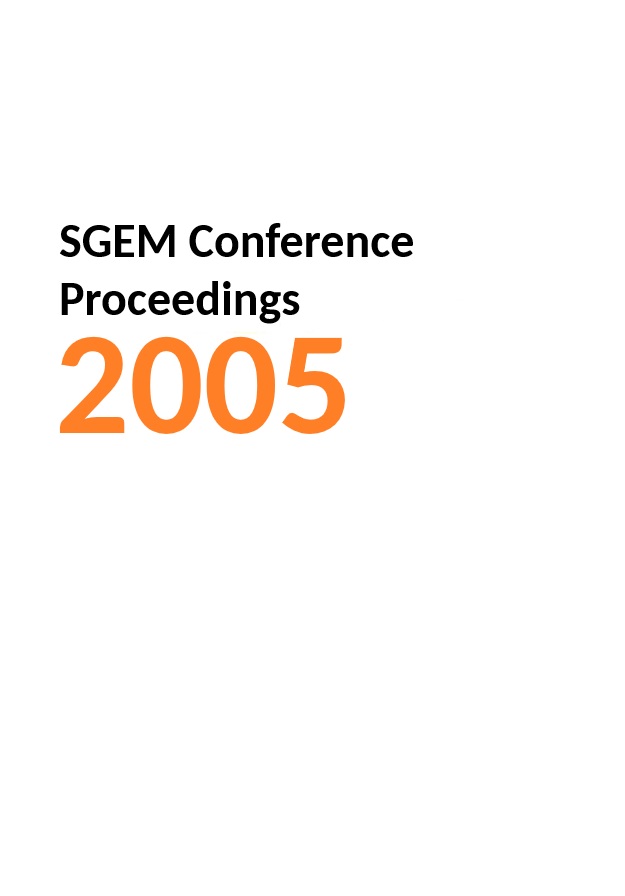 5th International Scientific Conference - SGEM2005