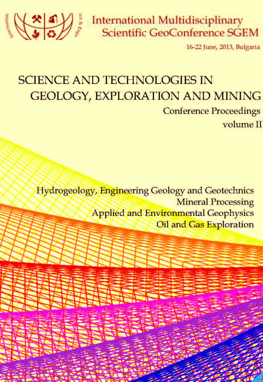 SGEM International Multidisciplinary Scientific GeoConference EXPO Proceedings; 13th SGEM GeoConference on SCIENCE AND TECHNOLOGIES IN GEOLOGY, EXPLORATION AND MINING
