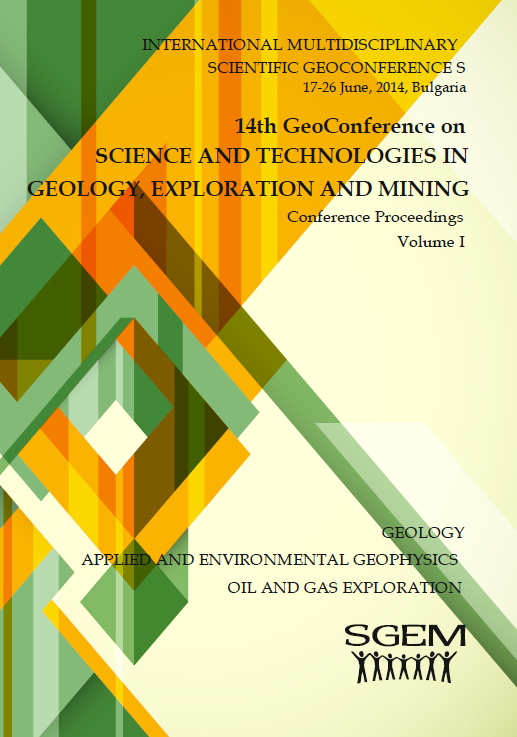 SGEM International Multidisciplinary Scientific GeoConference EXPO Proceedings; 14th SGEM GeoConference on SCIENCE AND TECHNOLOGIES IN GEOLOGY, EXPLORATION AND MINING