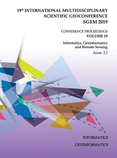 SGEM International Multidisciplinary Scientific GeoConference EXPO Proceedings; 19th International Multidisciplinary Scientific GeoConference SGEM2019, Informatics, Geoinformatics and Remote Sensing